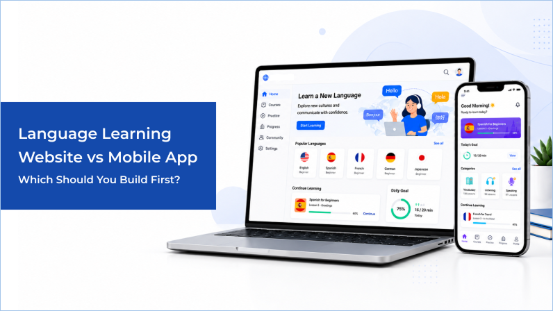 Language Learning Website vs Mobile App